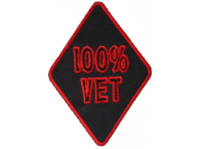 100 Percent Vet Patch | US Military Veteran Patches