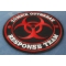 Zombie OutBreak Response Team Red Patch | Embroidered Patches Zombie OutBreak Response Team Red Funny Iron on Patch diagonal view