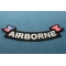 Airborne Large Lower Rocker Patch With Flags | US Army Military Veteran Patches Airborne Patch diagonal view