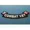 Combat Vet Large Lower Rocker Patch With Flags | US Marine Corps Military Veteran Patches Combat Vet Patch diagonal view