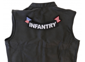 Infantry Large Lower Rocker Patch With Flags | US Army Military Veteran Patches