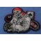 Biker Dude Ace Of Spades, 8 Ball, Dice And Fun Small Patch | Skull Patches Biker Skull Dice 8 Ball and Ace of Spades Patch diagonal view