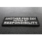 Another Fine Day Ruined By Responsibility Funny Iron on Patch diagonal view