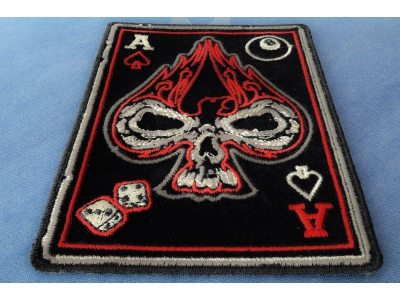 Ace Of Spades Skull Small Biker Patch | Embroidered Patches