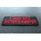 I Am My Sister's Keeper Patch In Red diagonal view
