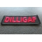 Dilligaf Patch In Red | Embroidered Patches Dilligaf Patch diagonal view