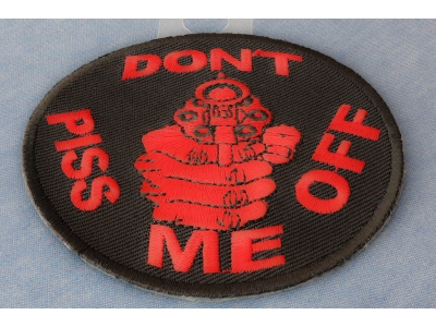 Don't Piss Me Off Gun Patch In Red | Embroidered Patches