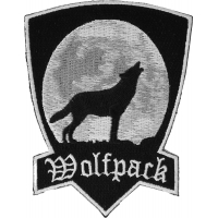 Wolfpack Patch With Howling Wolf | Embroidered Biker Patches