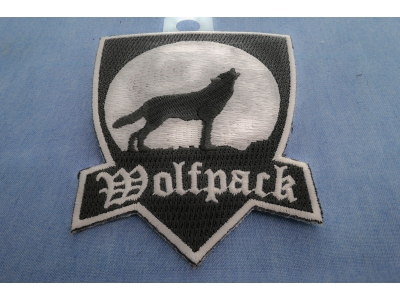 Wolfpack Patch With Howling Wolf | Embroidered Biker Patches