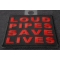Loud Pipes Save Lives Patch diagonal view