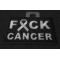 FCK Cancer White Ribbon Patch | Embroidered Patches FCK Cancer White Ribbon Patch diagonal view