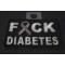 FCK Diabetes Gray Ribbon Patch | Embroidered Patches FCK Diabetes Gray Ribbon Patch diagonal view