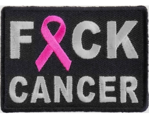FCK Cancer Pink Ribbon Patch | Embroidered Patches