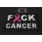 FCK Cancer Pink Ribbon Patch diagonal view