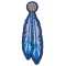 Blue White Feathers Patch