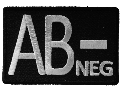 AB NEGATIVE Blood ID Patch