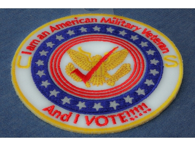 Military Veteran And I Vote Patch | US Military Veteran Patches
