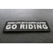 When Life Gets Complicated GO RIDING Patch | Embroidered Patches When Life Gets Complicated GO RIDING Patch diagonal view