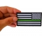 Thin Green Line American Flag Reversed Patch | US Military Veteran Patches Thin Green Line American Flag Reversed Patch shown on hand for size comparison