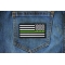 Thin Green Line American Flag Reversed Patch | US Military Veteran Patches Thin Green Line American Flag Reversed Patch shown on jeans