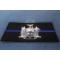 Thin Blue Line New York State Flag Patch For Law Enforcement diagonal view