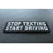 Stop Texting Start Driving Patch | Embroidered Patches Stop Texting Start Driving Patch diagonal view