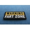 Warning Fart Zone Patch | Embroidered Patches Warning Fart Zone Funny Iron on Patch diagonal view