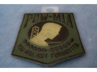 POW MIA Subdued Green Patch | US POW MIA Military Veteran Patches