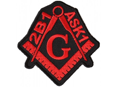 2B1 ASK1 Free Mason Black And Red Patch | Embroidered Patches