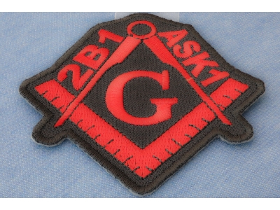 2B1 ASK1 Free Mason Black And Red Patch | Embroidered Patches