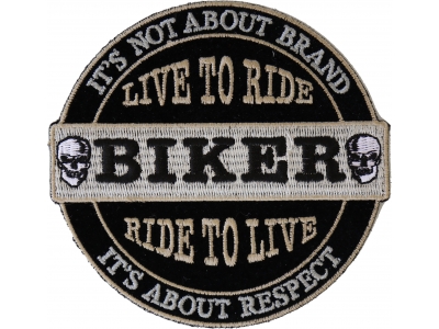It's Not About Brand, IT's About Respect Biker Patch Small | Embroidered Biker Patches