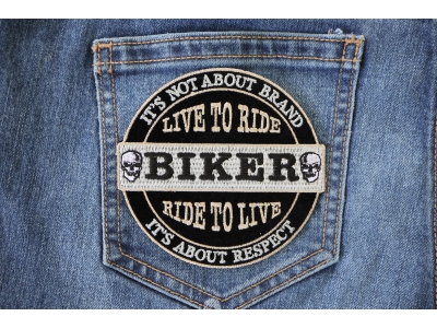 It's Not About Brand, IT's About Respect Biker Patch Small | Embroidered Biker Patches