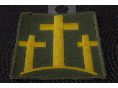 Three Crosses In Yellow Patch | Embroidered Patches