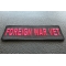 Foreign War Vet Patch diagonal view