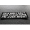 I'm A Girl I Don't Need To Make Sense I'm Just Right Patch | Embroidered Patches I'm A Girl I Don't Need To Make Sense I'm Just Right Patch diagonal view