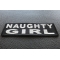 Naughty Girl Patch | Embroidered Patches Naughty Girl Patch diagonal view