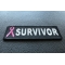 Breast Cancer Survivor Pink Ribbon Patch | Embroidered Patches Breast Cancer Survivor Pink Ribbon Patch diagonal view