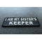 I Am My Sister's Keeper Patch In Black And White | Embroidered Patches I Am My Sister's Keeper Patch diagonal view