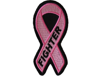 Breast Cancer Fighter Pink Ribbon Patch | Embroidered Patches
