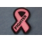 Breast Cancer Fighter Pink Ribbon Patch | Embroidered Patches Breast Cancer Fighter Pink Ribbon Patch diagonal view