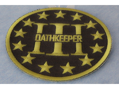 Three Percenter Oathkeeper Round Patch Green | Embroidered Patches