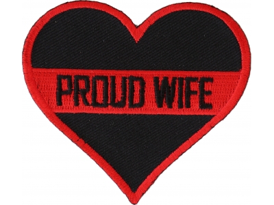 Thin Red Line Proud Wife Patch For Firefighters | Embroidered Patches