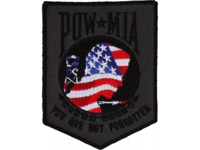 American Flag POW MIA Patch | US POW MIA Military Veteran Patches