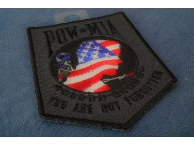 American Flag POW MIA Patch | US POW MIA Military Veteran Patches