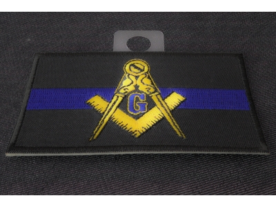 Masonic Thin Blue Line For Law Enforcement Patch | Embroidered Patches