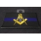 Masonic Thin Blue Line For Law Enforcement Patch diagonal view