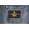 Masonic Thin Blue Line For Law Enforcement Patch shown on jeans
