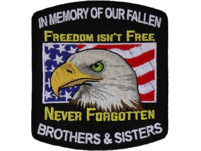 In Memory Of Our Fallen Military Brothers And Sisters Patch | Embroidered Patches