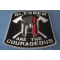 Blessed Are The Courageous Firefighter Patch diagonal view