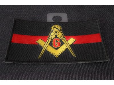 Masonic Thin Red Line For Firefighters Patch | Embroidered Patches